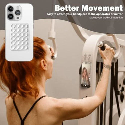 Durable silicone phone mount providing secure and adjustable support for all smartphone models.