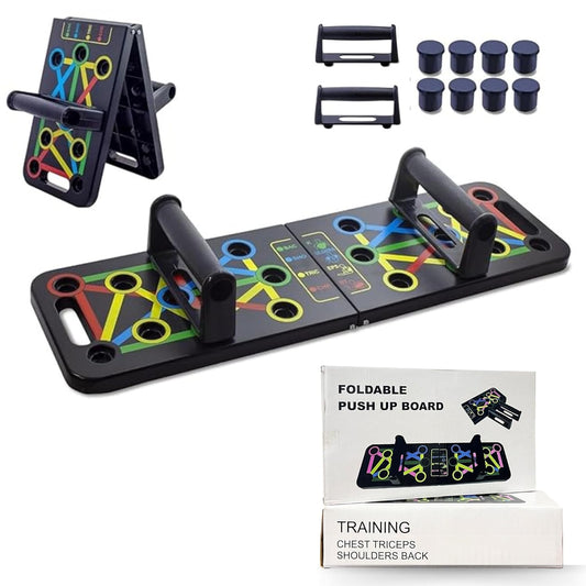 15-in-1 Pushup Board Home Gym Strength Training Stand (Black)