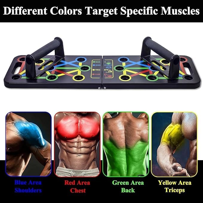15-in-1 Pushup Board Home Gym Strength Training Stand (Black) – product image 2