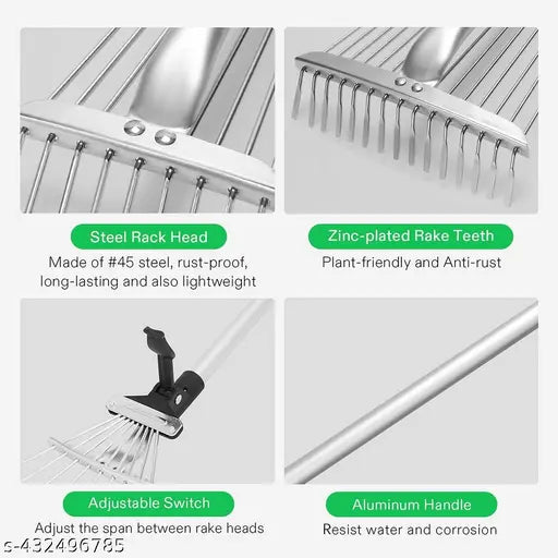 Adjustable Garden Leaf Rake – product image 2