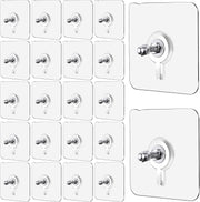 Heavy duty self-adhesive hooks for secure and durable hanging solutions in home and office settings.