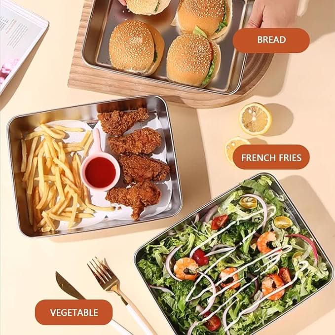 Stainless steel airtight food storage container with lid