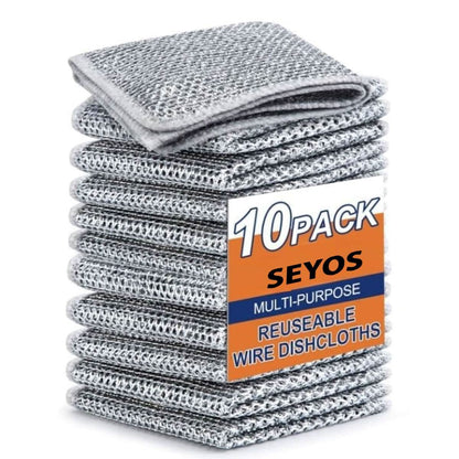 Steel scrubber ideal for efficient kitchen cleaning, ensuring durable and hygienic maintenance of cooking surfaces.