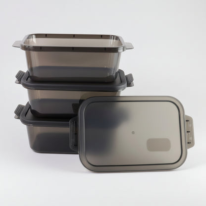 Rectangular Food Storage Containers - (3 Pc  Set)