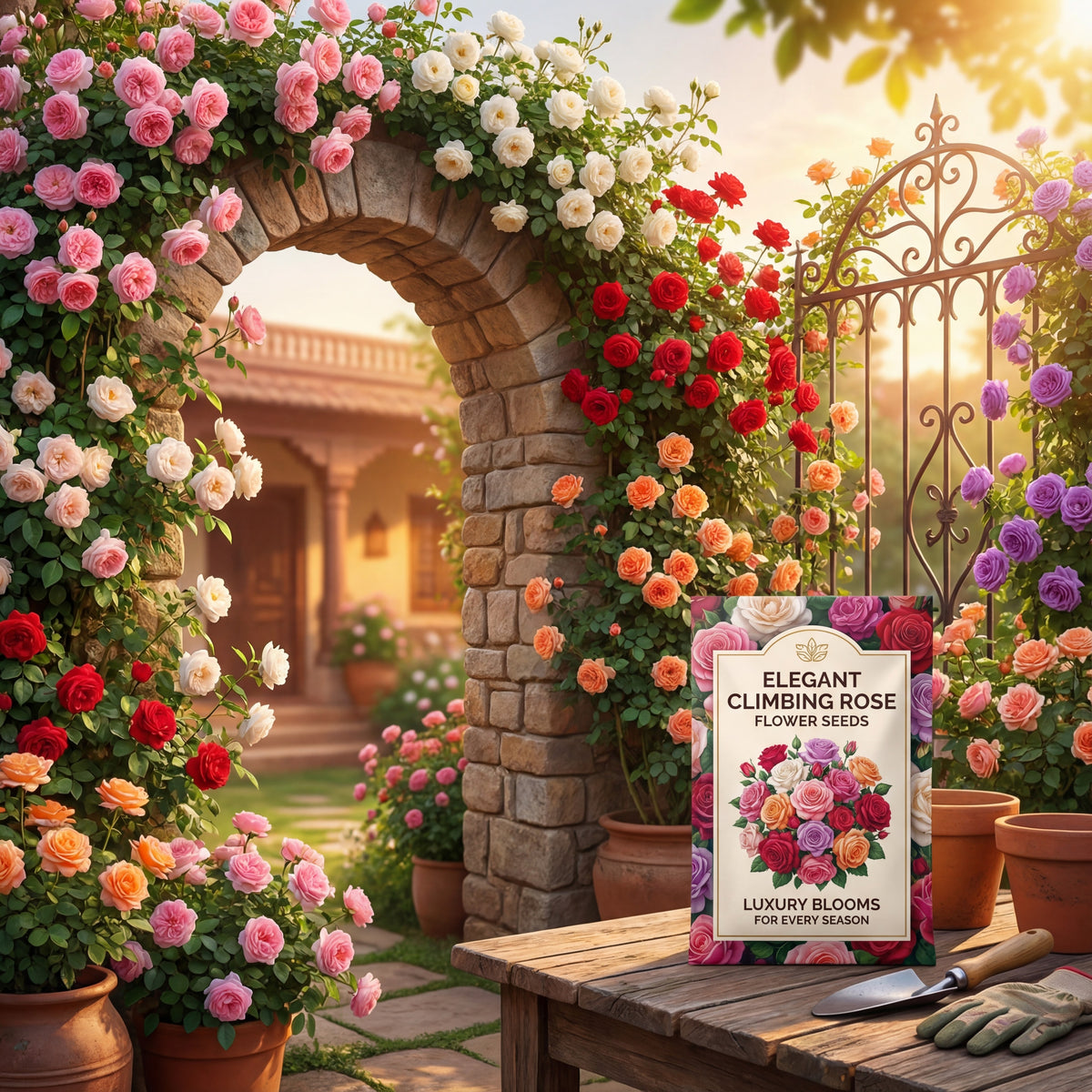 Climbing rose flower seeds, pack of 130