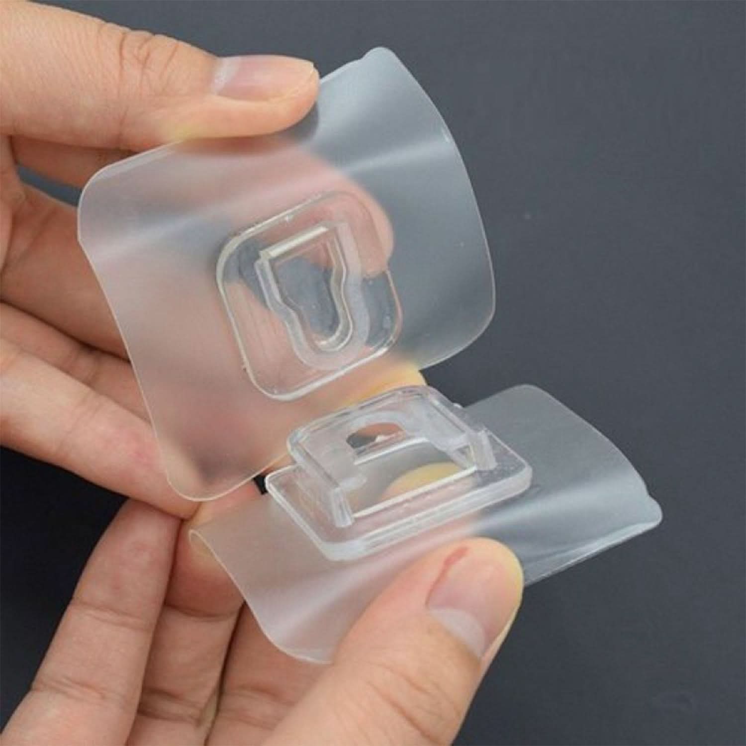 ClearGrip Hook – Transparent Adhesive Male Hook | Easy-Use, Small, & Lightweight Wall Hanging Solution (1pc).