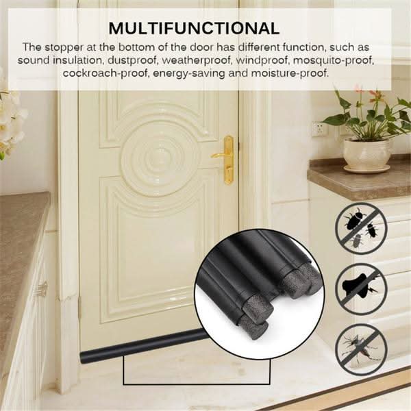 Twin draft guard door seal, under-door gap blocker