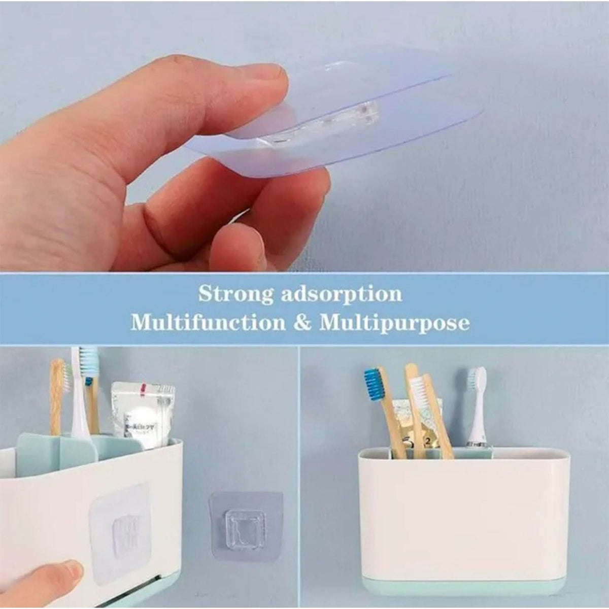 Transparent self-adhesive wall hook
