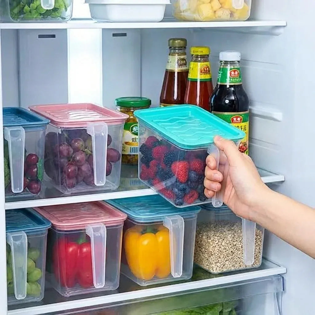 Clear kitchen storage baskets with lid – product image 4