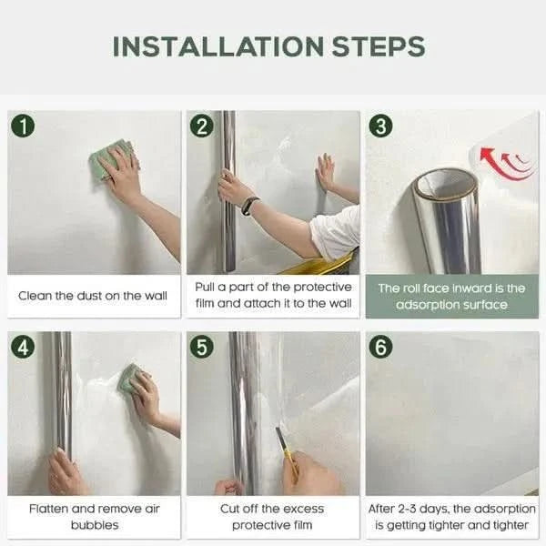 WallGuard Pro – Self-Adhesive Transparent Electrostatic Wall Protection Film | Glue-Free, Scratch-Resistant Clear Film for Kids & Pets (Buy 1 Get 1 Free).