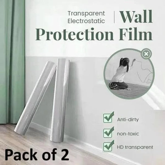 WallGuard Pro – Self-Adhesive Transparent Electrostatic Wall Protection Film | Glue-Free, Scratch-Resistant Clear Film for Kids & Pets (Buy 1 Get 1 Free).