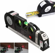 4-in-1 laser level with measuring tape for DIY tasks