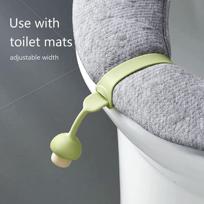 LiftEase™ – Silicone Retractable Toilet Seat Lifter Band | Hygienic, Reusable, Washable Handle Grip for Any Size Lid (1 Pc).