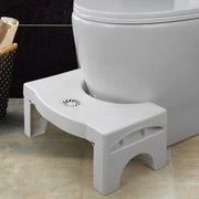 Foldable non-slip toilet foot stool in white