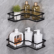 Self-adhesive corner shelf organizer, set of 2