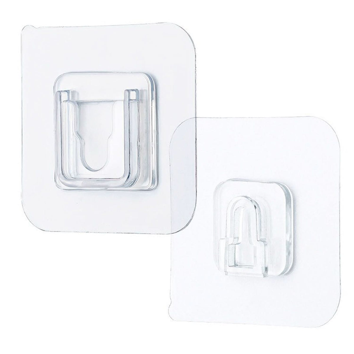 Transparent self-adhesive wall hook