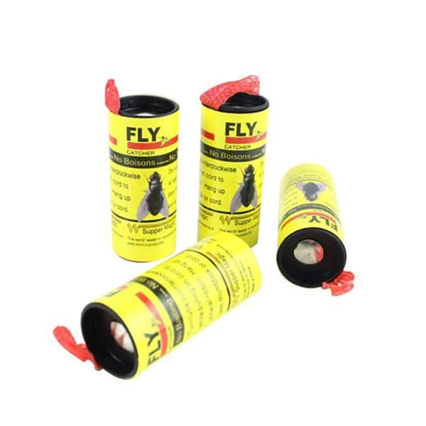Fly and insect catcher glue strips, pack of four