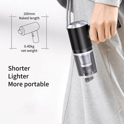 Wireless handheld vacuum cleaner, side view