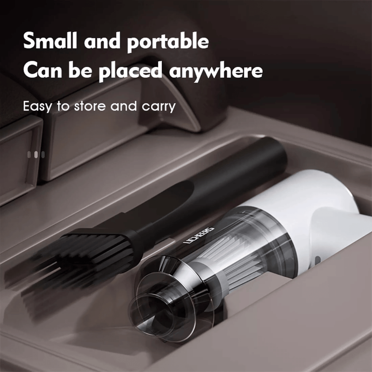 Cordless handheld vacuum cleaner detail view